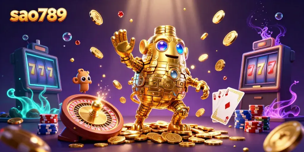 Experience the thrill of gaming at sao789 with golden treasures, spinning wheels, and vibrant action.