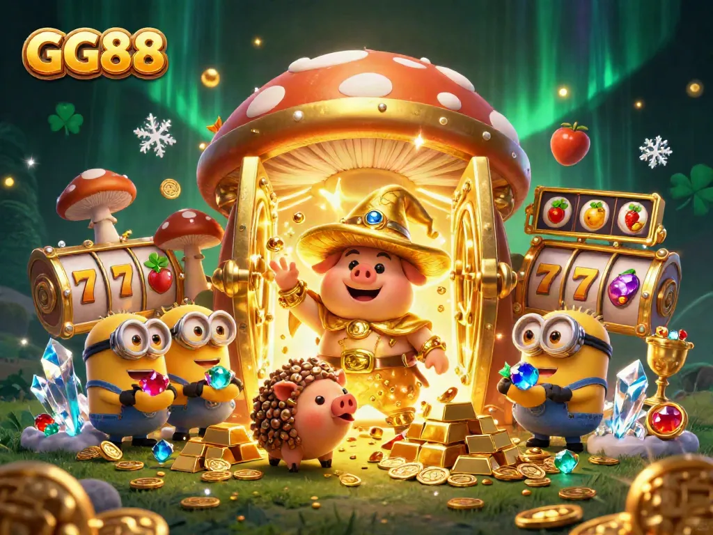 Experience the excitement of GG88 with a wizard, treasure, and jackpot fun.