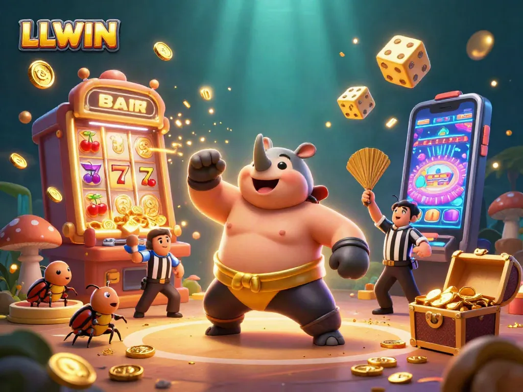 Engage with LLWIN's thrilling casino moments featuring a beetle champion and dazzling slot action.
