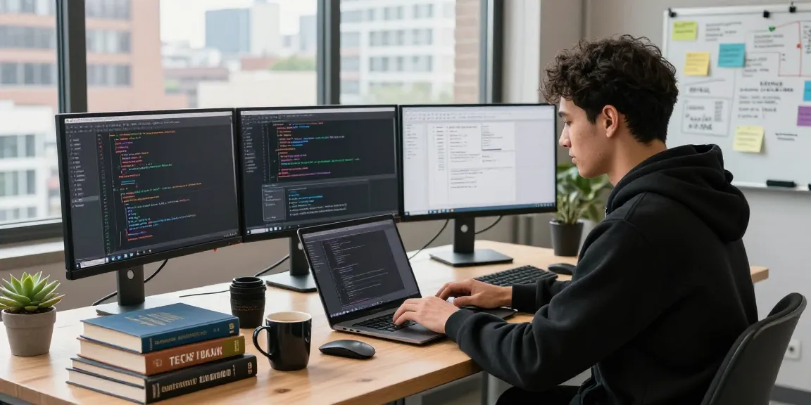 Programmer at an innovative tech workspace representing the WPS Official Website.