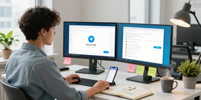 Utilizing Telegram Web Version in a modern digital workspace for effective communication and productivity
